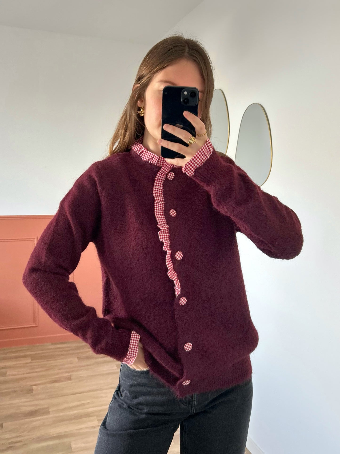 Cardigan SUZIE bordeaux