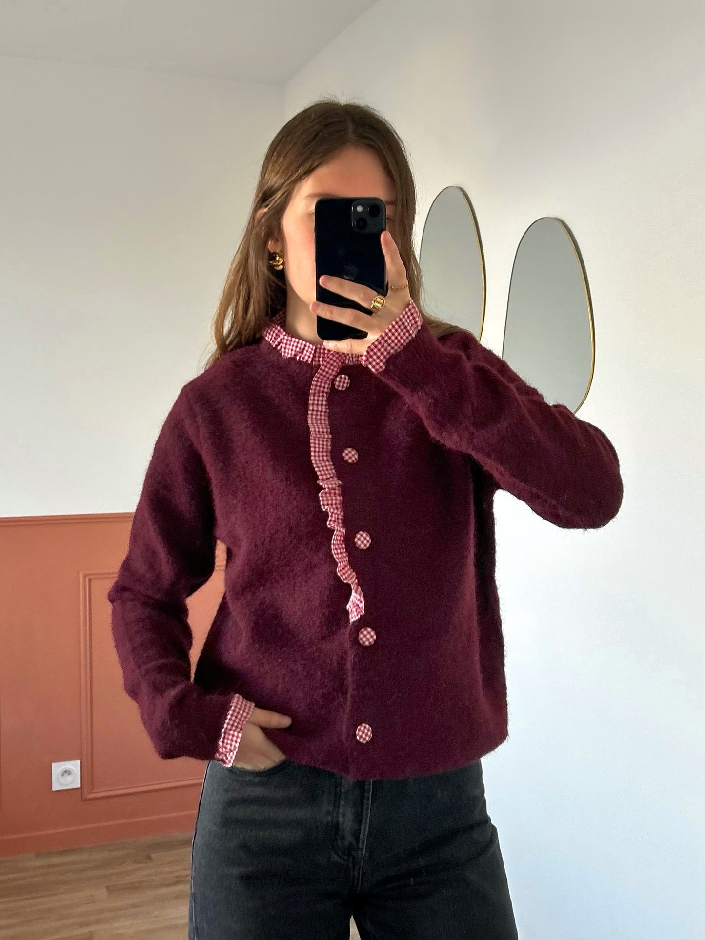 Cardigan SUZIE bordeaux